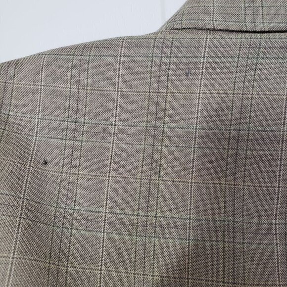 Daniel Cremieux Loro Piana Wool Blazer Plaid Green 2 Button Jacket Mens Sz 46 - Picture 10 of 10